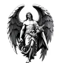 saint michael tattoo design idea