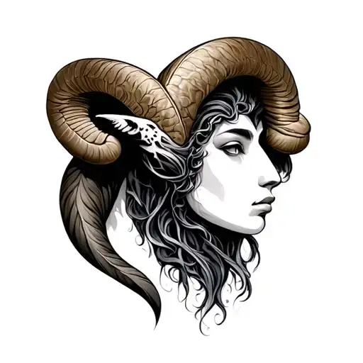 Aries And Aquarius tattoo design idea