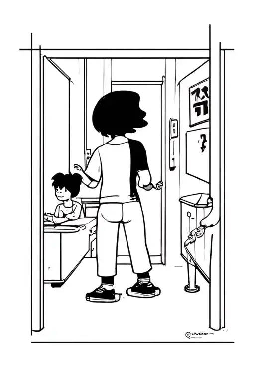 90s cartoon characters leaving room to add names incorporated tattoo design idea