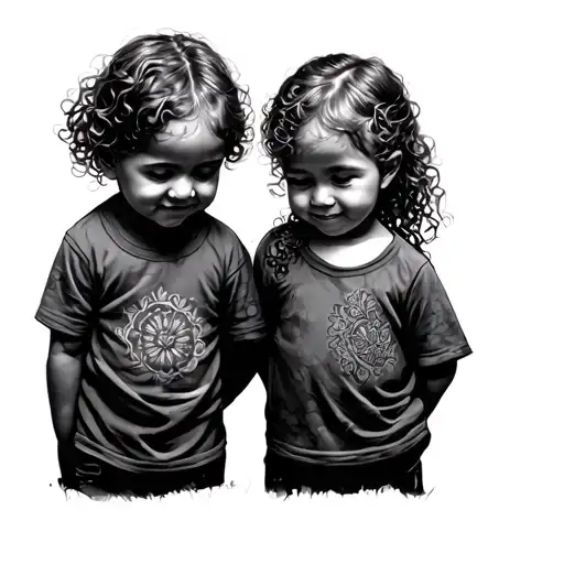 Grandchildren tattoo design idea