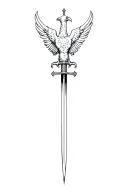 Let the eagle and sword tattoo design idea
