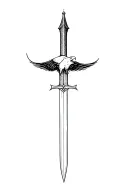 Let the eagle and sword tattoo design idea