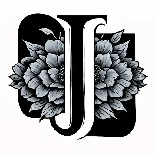 small line tattoo hidden J incorporated tattoo design idea