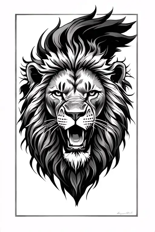 Full sleeve tattoo featuring lion, spartan and greek god tattoo design idea