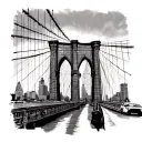Brooklyn Bridge tattoo design idea