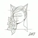 cover up for 2001 birth year tattoo design idea