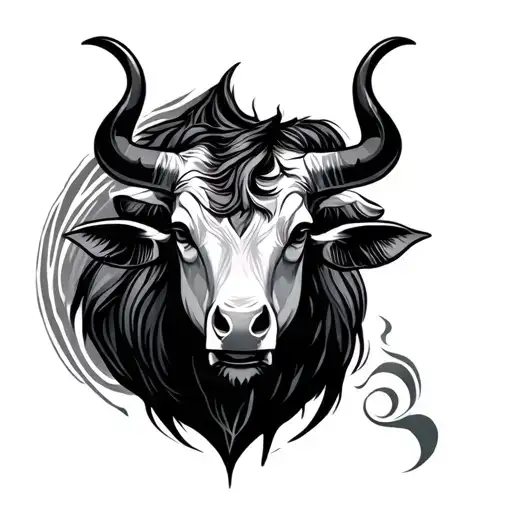 taurus symbol tattoo design idea