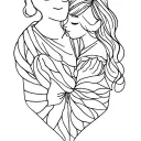 Father daughter wife tattoo design idea