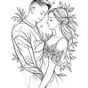 Father daughter wife tattoo design idea