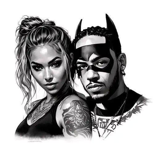 Rhea Ripley and Jey Uso tattoo design idea