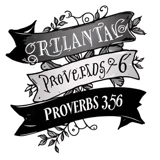 Proverbs 3 5 6 tattoo design idea