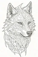 wolf head tattoo design idea