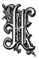 the Letters R I S K set into sections on the forarm in old english font tattoo design idea