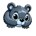 stitch hugging wishbear care bear head tattoo design idea