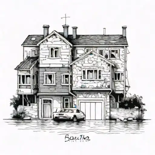 7 September 1984, bucuresti , houses , water tattoo design idea