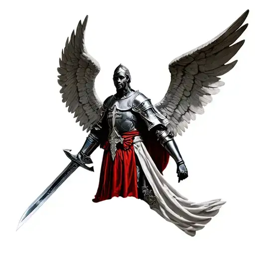 Angel Knight templar tattoo design idea