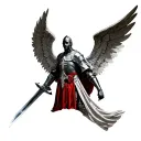Angel Knight templar tattoo design idea