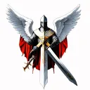 Angel Knight templar tattoo design idea