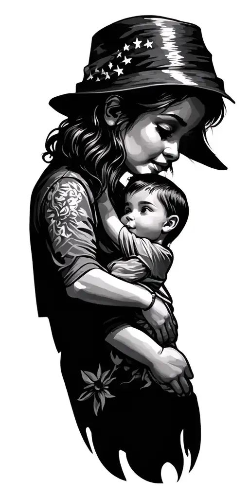 family friends hard work America tattoo design idea