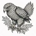 hawk tattoo design idea
