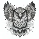 hawk tattoo design idea