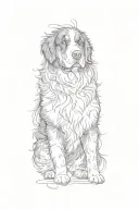 bernese mountain dog tattoo design idea