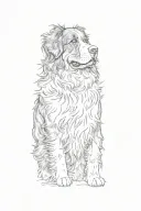 bernese mountain dog tattoo design idea