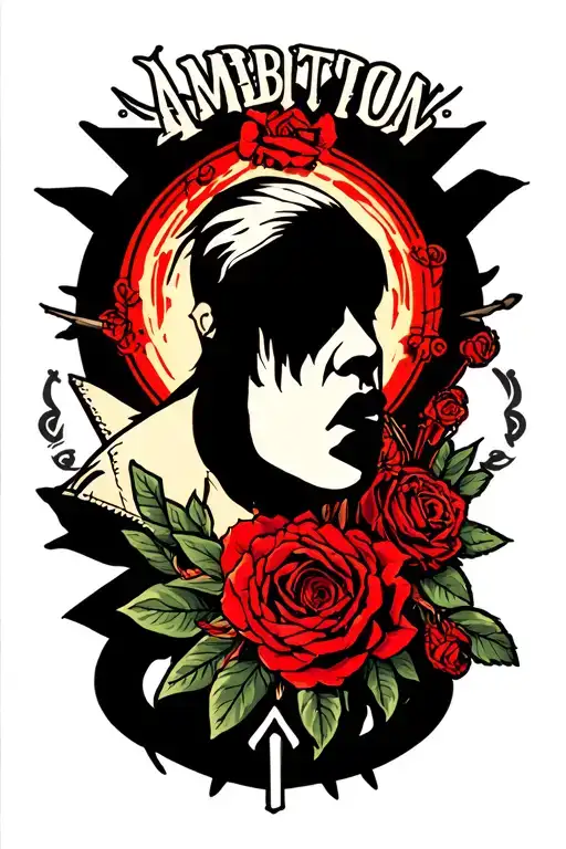 Ambition, hunger tattoo design idea