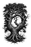 leafless tree branching out tattoo design idea