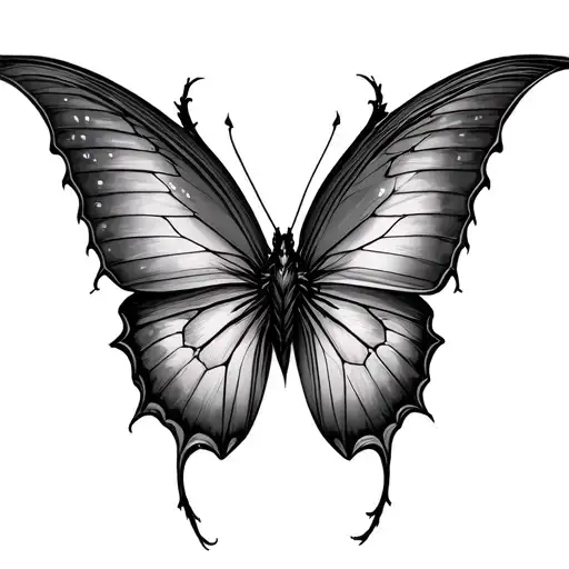 Demon Butterfly tattoo design idea