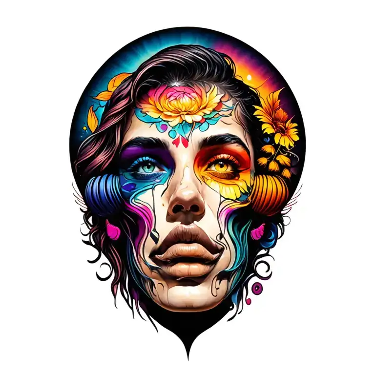 nation soul music tattoo design idea