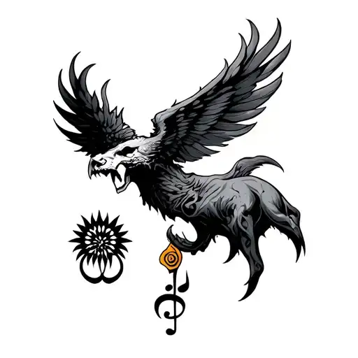 heavy metal music symbols, forrest tattoo tattoo design idea