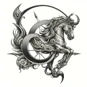 Sagittarius And Capricorn tattoo design idea