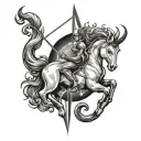 Sagittarius And Capricorn tattoo design idea