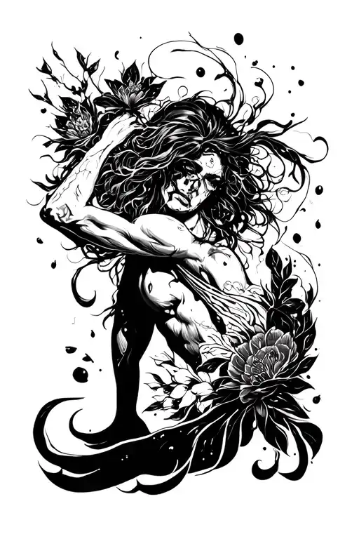 an individual who constantly fights alone a person who struggles with all difficulties alone tattoo design idea