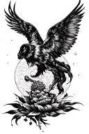 an individual who constantly fights alone a person who struggles with all difficulties alone tattoo design idea