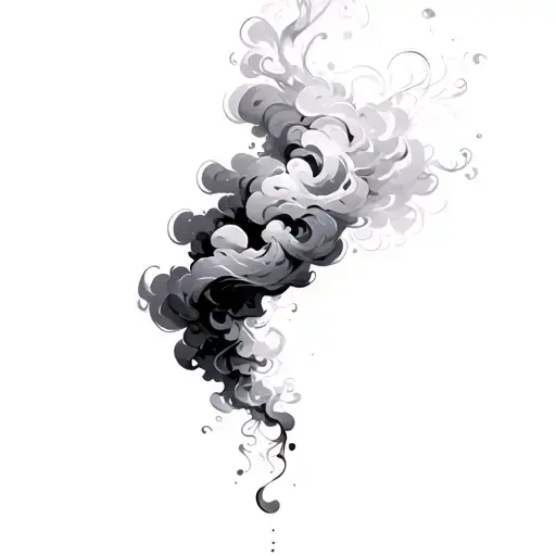 Coverup Clouds and Smoke tattoo design idea