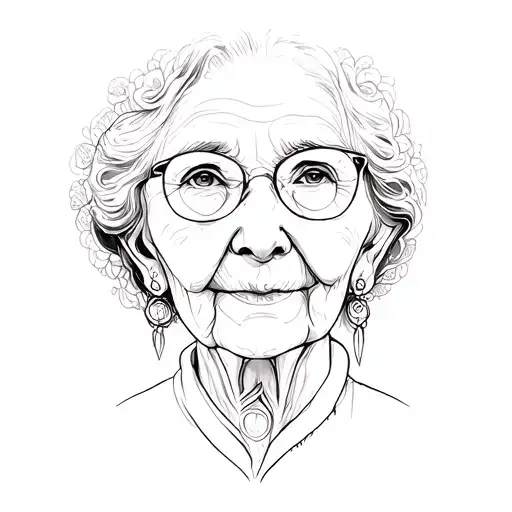 In memory of the grandmother tattoo design idea