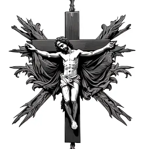 Jesus Crucifix tattoo design idea