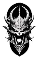 demonic warrior tattoo design idea