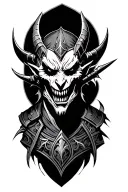 demonic warrior tattoo design idea