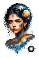 devine creation universe tattoo design idea
