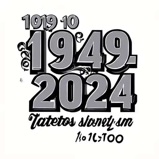 "1949-2024 " dates 10 10 2000 tattoo design idea