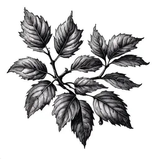 mulberry branch tattoo design idea