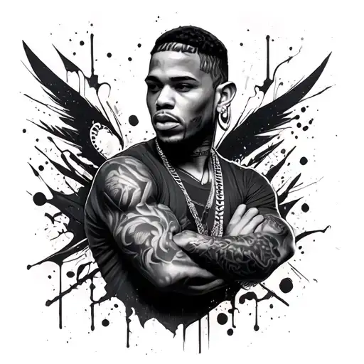 Chris Brown tattoo design idea