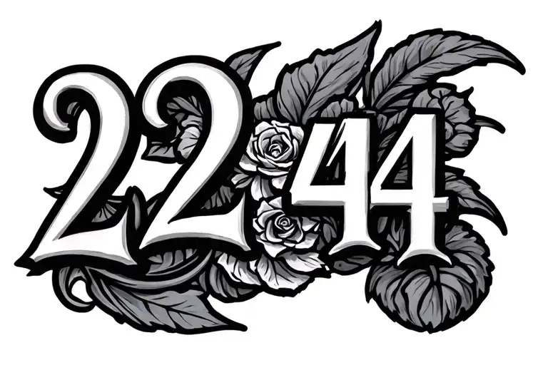 222 and 444 small tattoo tattoo design idea