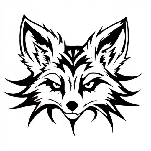 Fox Face tattoo design idea