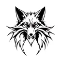Fox Face tattoo design idea