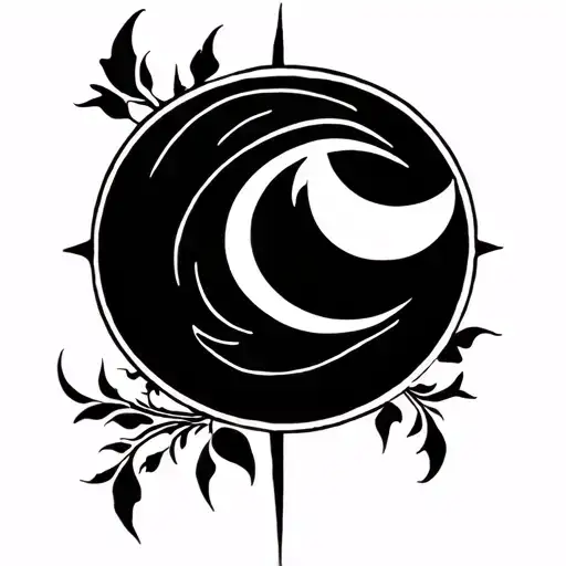 Custom Emblem Tattoo – Concept Brief ✨Main Elements:Crescent Moon 🌙 – placed slightly tilted, elegant and thin.Sy tattoo design idea