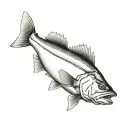 striped bass fish tattoo design idea